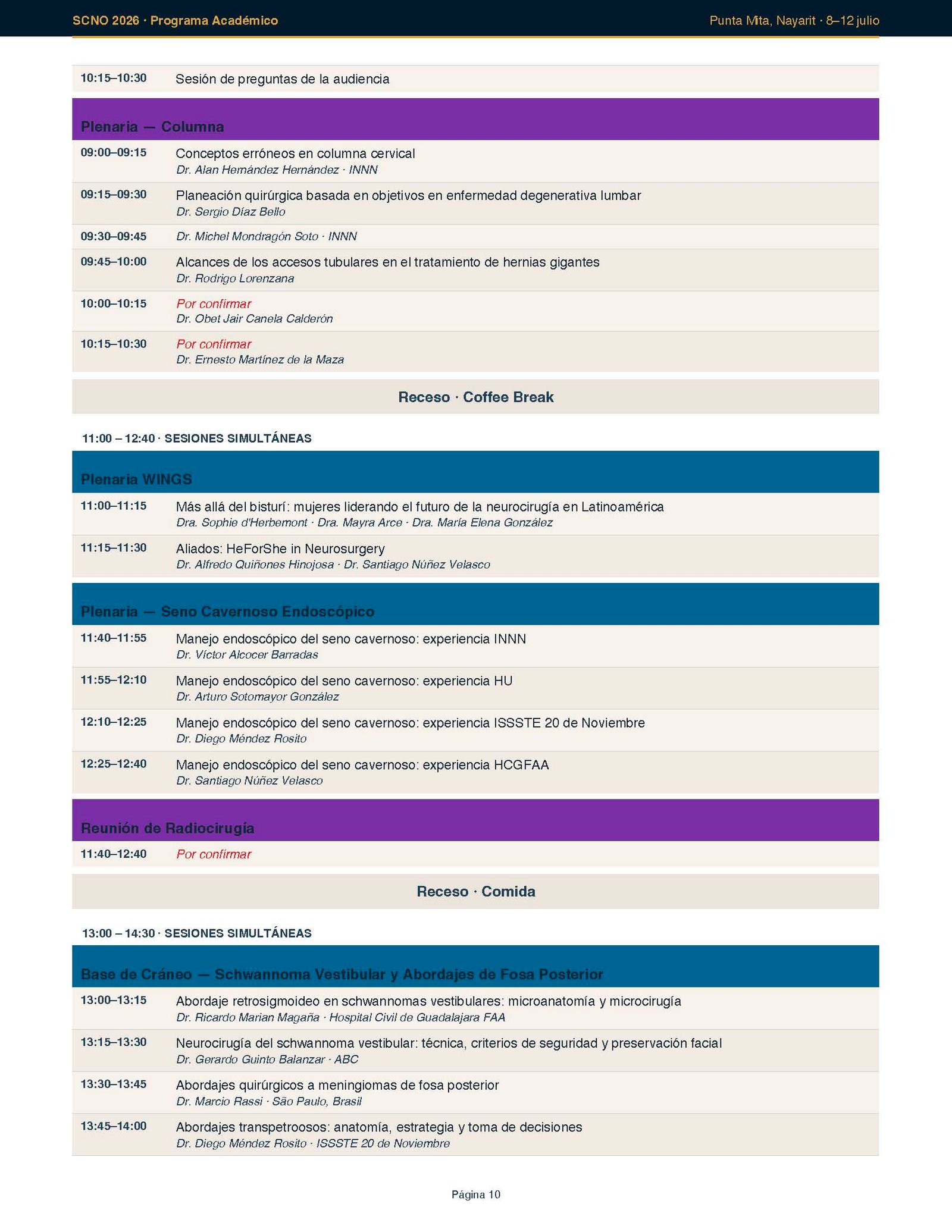 Programa Página 10